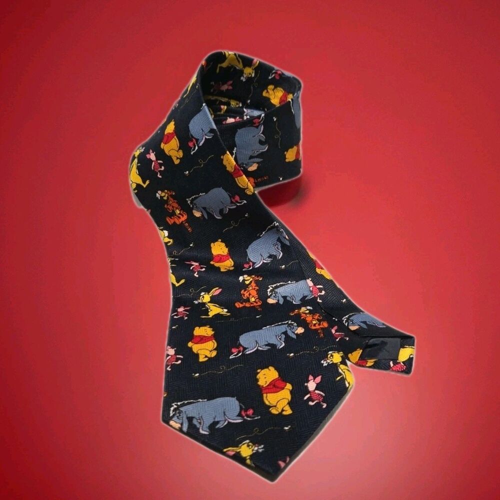 Winnie the Pooh and Friends Navy Blue Tie Tigger Piglet Eeyore Rabbit Disney